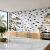 White, Gray, Black Glossy Woven Zellige Mosaics 12×12 (WZI10034)