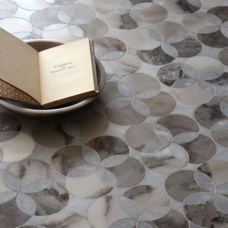 Constantine Afyon Grey, Palisandra Multi Finish Marble Waterjet Decos 13 5/8×13 5/8 (YNR10019)
