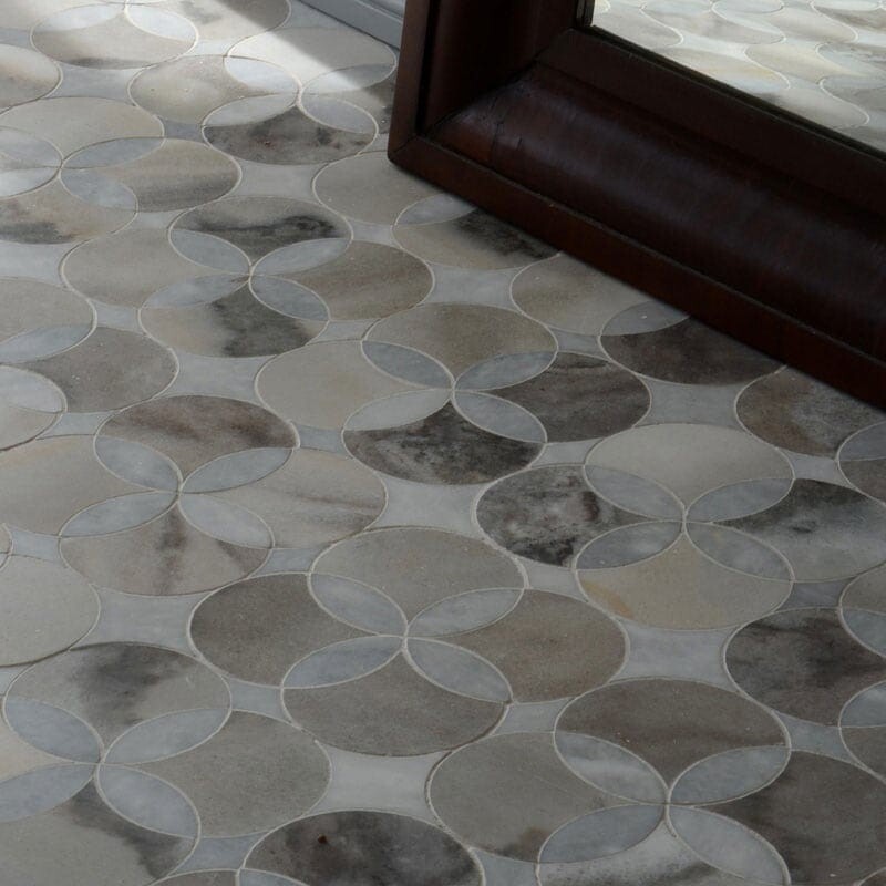 Constantine Afyon Grey, Palisandra Multi Finish Marble Waterjet Decos 13 5/8×13 5/8 (YNR10019)