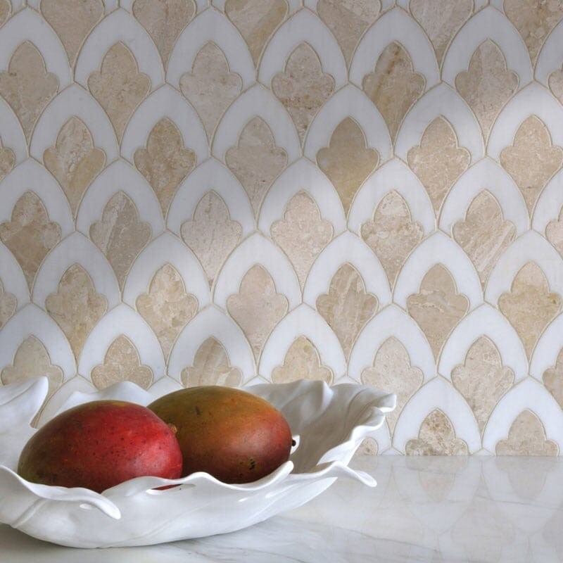 Sophia Diana Royal, Dolomite Multi Finish Marble Waterjet Decos 8 3/4×13 1/2 (YNR10042)