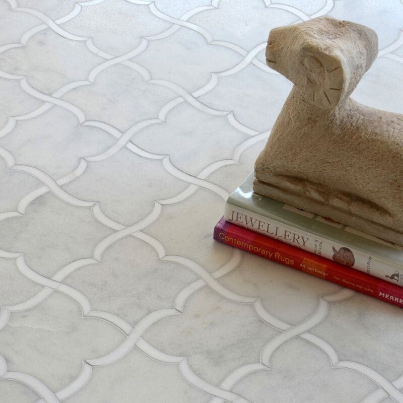 Gaia Dolomite, Glacier Multi Finish Marble Waterjet Decos 11 3/8×11 3/8 (YNR10048)