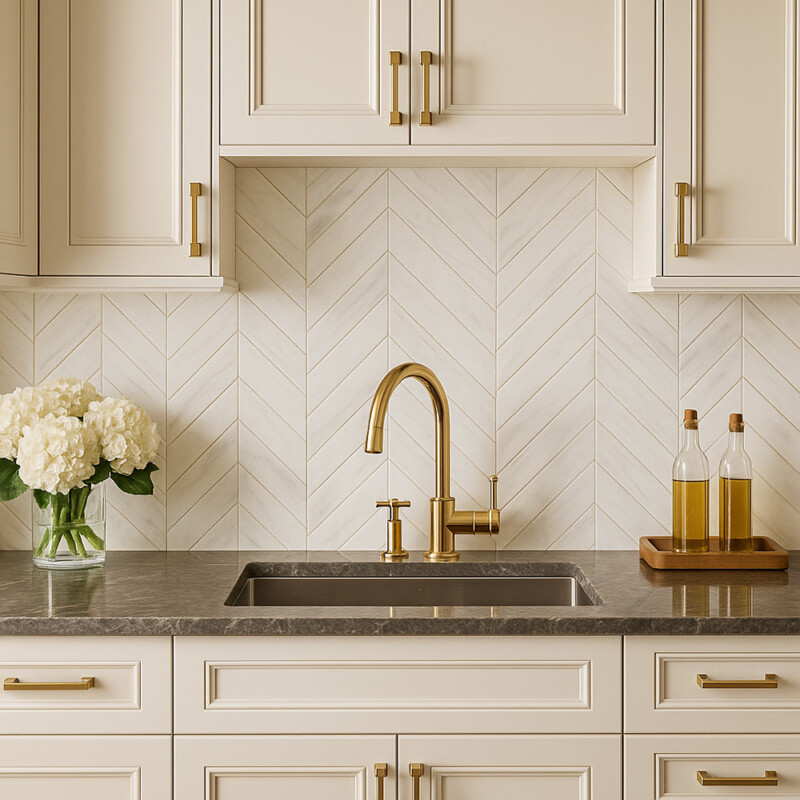 Bianco Dolomitti Honed Bosphorus Marble Mosaic 13 7/16x 13 7/16 (YNR10138)