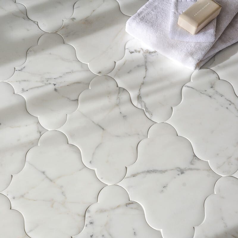 Djinn Grand Calacatta Venetian Honed Marble Waterjet Decos Custom (YNR90345)