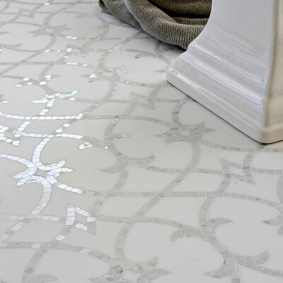 Thassos, Statuarietto Multi Finish Avila Marble Mosaic 8 5/8×10 1/16 (YNR90360)