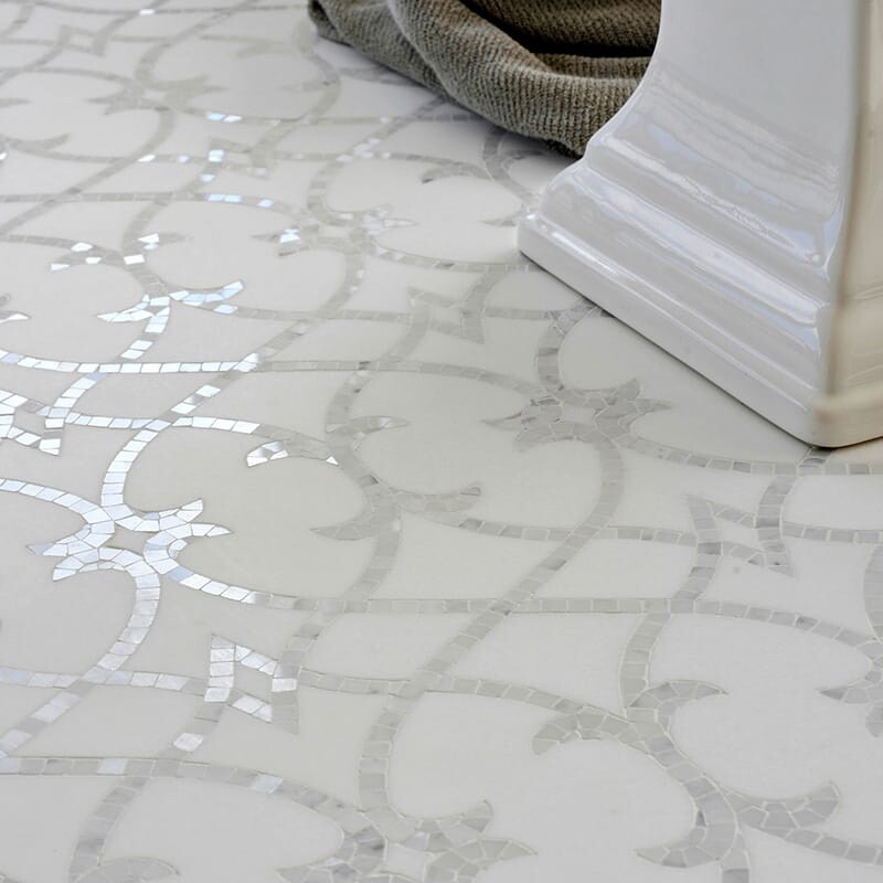 Thassos, Statuarietto Multi Finish Avila Marble Mosaic 8 5/8×10 1/16 (YNR90360)