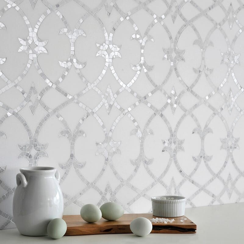 Thassos, Statuarietto Multi Finish Avila Marble Mosaic 8 5/8×10 1/16 (YNR90360)