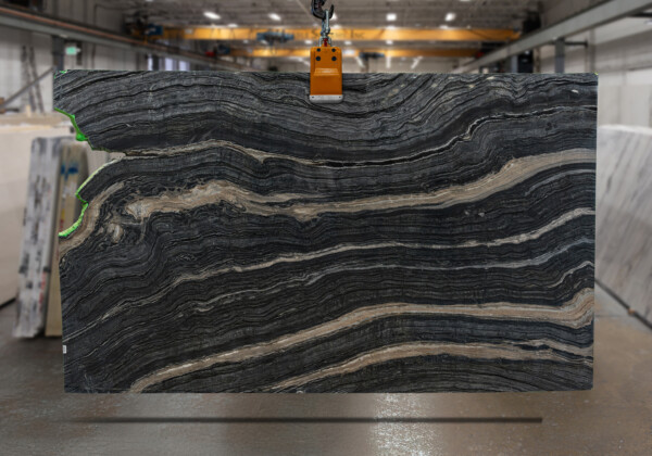 Silver Brown Wave Polished Marble Slab 29791-3-1