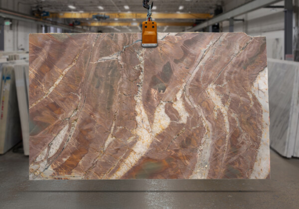 Explosion Rouge Leather Quartzite Slab 50219-2-4