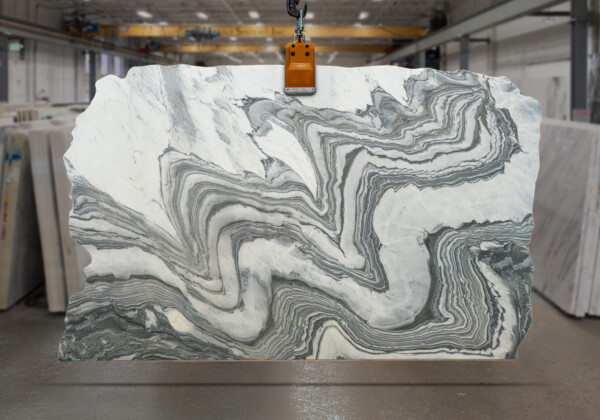 Cipollino Gray Honed Marble Slab 47039-4-1