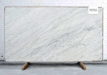 White Carrara Polished Marble Slab Random Image