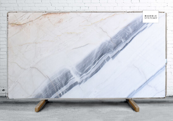 Fantasy White Polished Marble Slab Random
