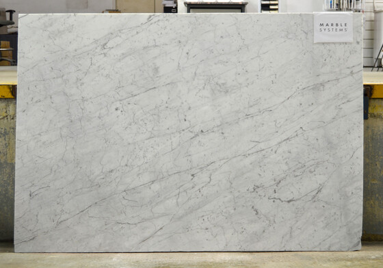 White Carrara C Extra Polished Marble Slab Random Image