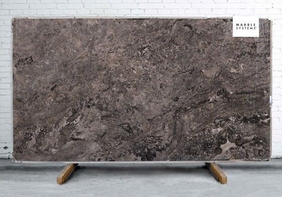 Black Polished Travertine Slab Random