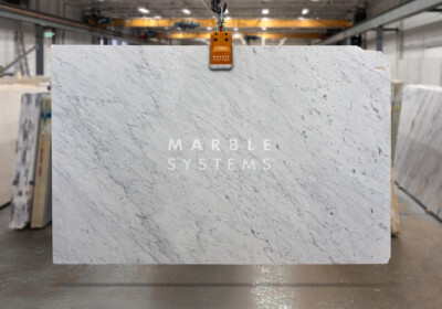 Calacatta Carrara Honed Marble Slab Random