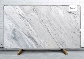 White Carrara C Extra Honed Marble Slab Random
