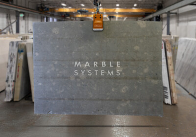 Atlantic Blue Polished Limestone Slab Random