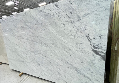 White Carrara C Supreme Polished Marble Slab Random Image