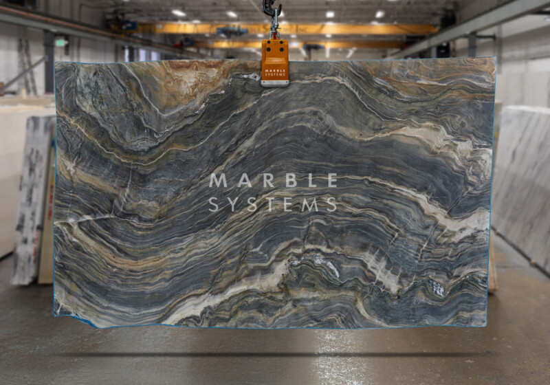 Green Fire Textured Quartzite Slab Random