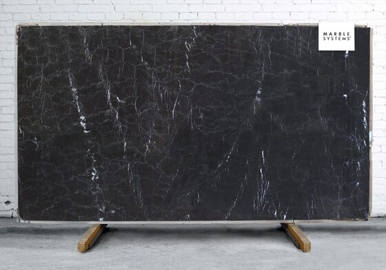 Pietra Black Polished Marble Slab Random Image