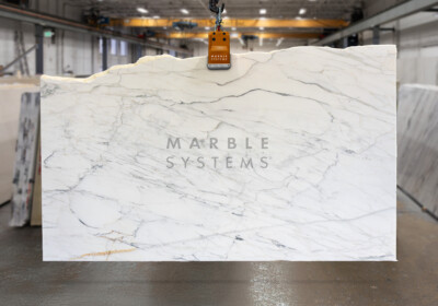 Calacatta Caldia Supreme Honed Marble Slab Random