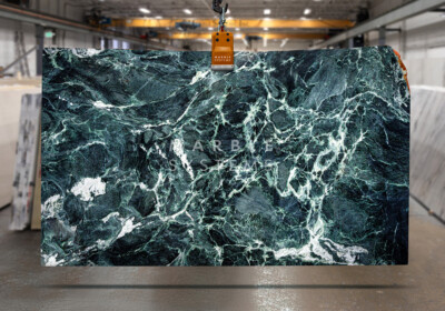 Verde Alpi Polished Marble Slab Random