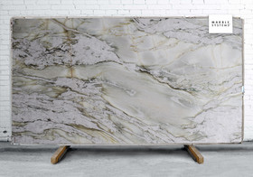 Fluorite Crystal Polished Quartzite Slab Random