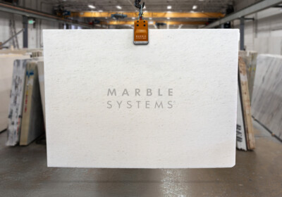 Absolute White Textured Marble Slab Random