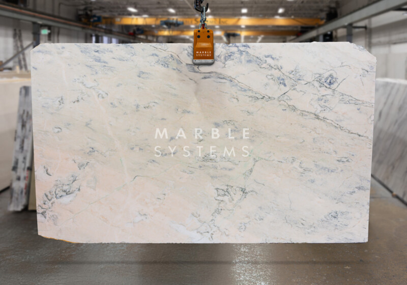 Rosa Aurora Honed Marble Slab Random