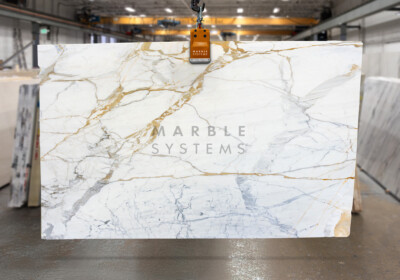 Calacatta Oro Honed Marble Slab Random
