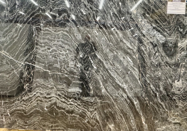 Fusion Black Polished Marble Slab Random Image