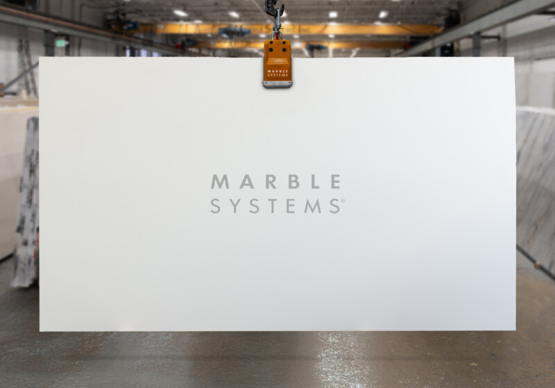 Microglass White Honed Glass Slab Random