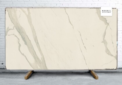 Calacatta Polished  Marble Look Porcelain Slab 47 1/4×94 1/2 Image