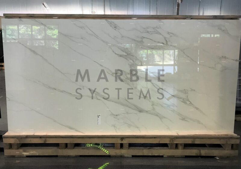 Statuario Mich A Lappato Lucido Porcelain Slab 64x128