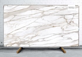 Calcatta Gold B Lappato Lucido Porcelain Slab 64x128