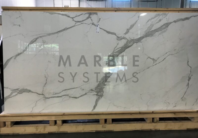 Statuario Extra A Lappato Lucido Porcelain Slab 64x128