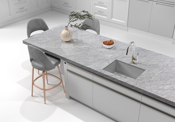 White Carrara Honed Marble Slab Random (SL10457)