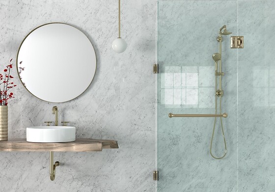 White Carrara Polished  Marble Slab Random (SL10459)