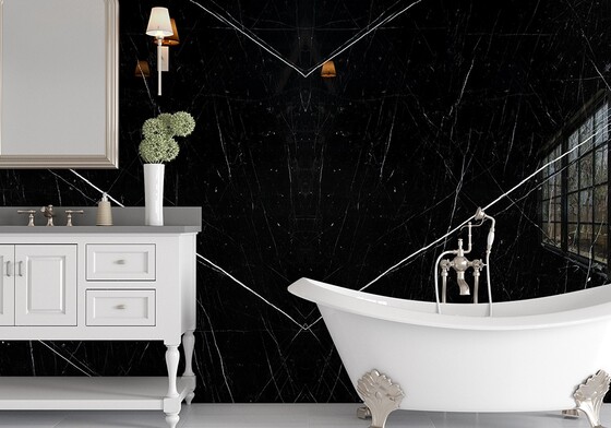 Negro Marquina Polished Marble Slab Random (SL10499)