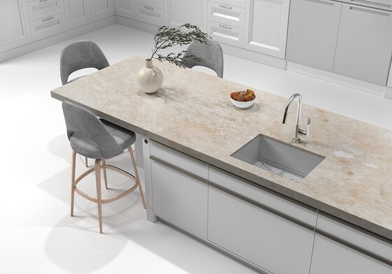 Ivory Honed Travertine Slab Random (SL10519)
