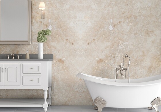 Ivory Honed  Travertine Slab Random (SL10521)