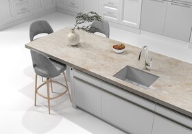 Ivory Honed Travertine Slab Random (SL10521)