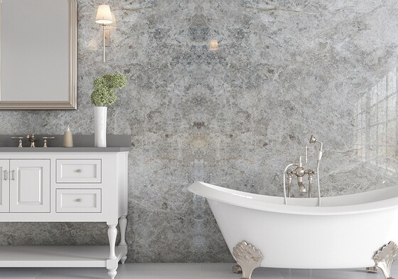 Silver Shadow Polished Marble Slab Random (SL10796)
