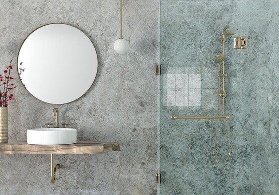 Silver Shadow Polished Marble Slab Random (SL10796)
