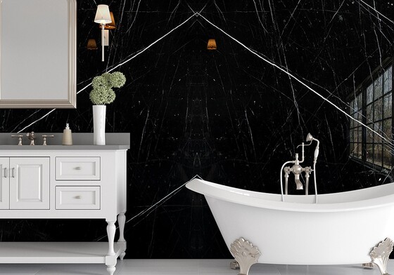 Black Polished  Marble Slab Random (SL10803)