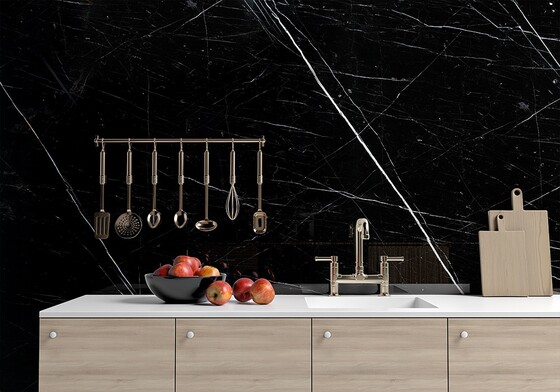 Black Polished  Marble Slab Random (SL10803)