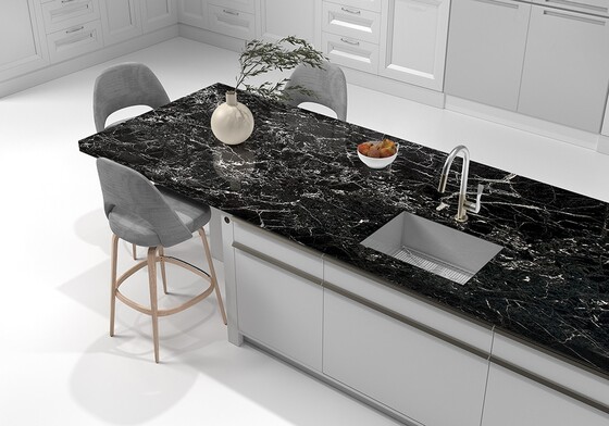 Black Levanto Polished Marble Slab Random (SL10843)