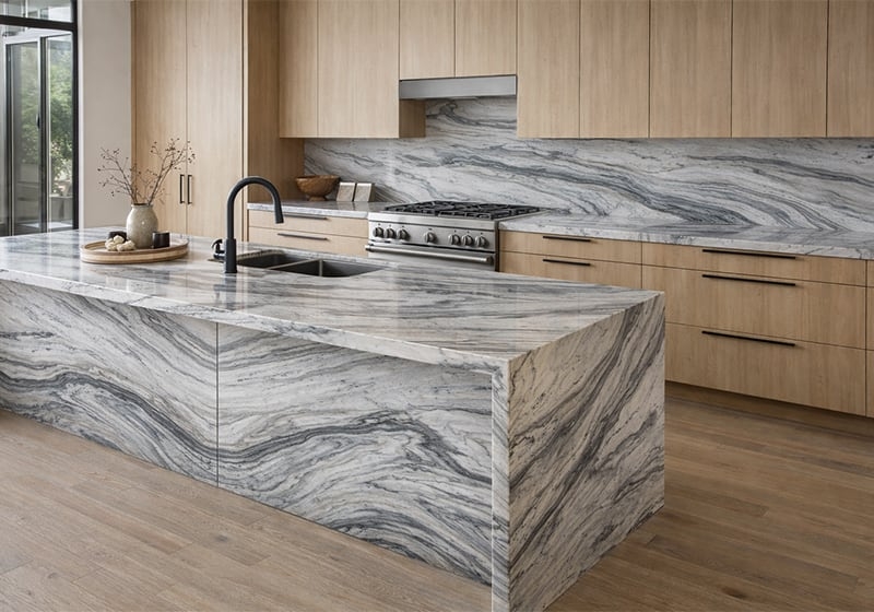 Skyline Polished Marble Slab Random (SL11046)