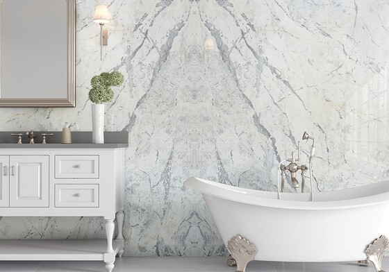 Bianco Dolomiti Venato Polished Marble Slab Random (SL11145)