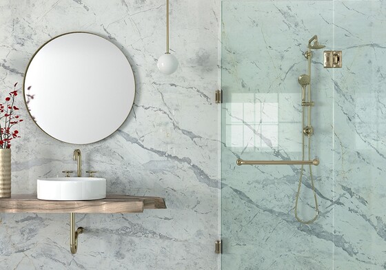 Bianco Dolomiti Venato Polished Marble Slab Random (SL11145)