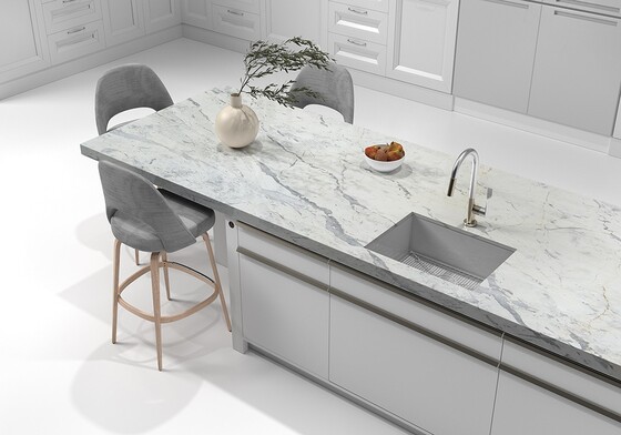 Bianco Dolomiti Venato Polished Marble Slab Random (SL11145)